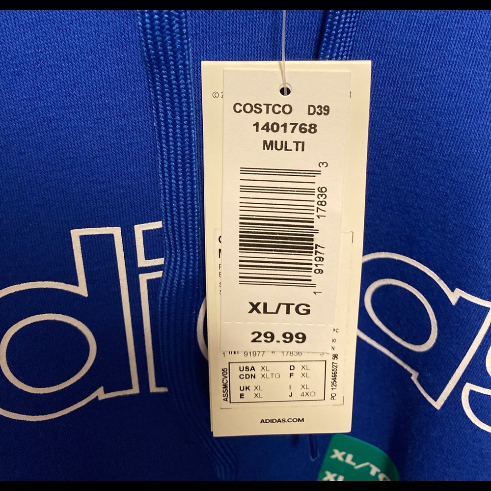 Brand New Adidas Striped Hoodie